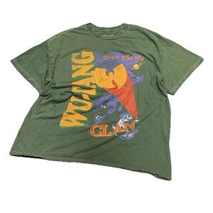 WU-TANG CLAN “Enter The Wu” Graphic Print T-Shirt Men’s Size L Green Rap Hip Hop